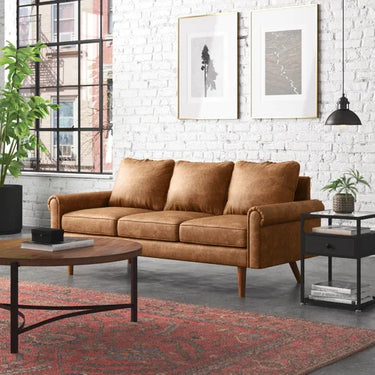Ainsley 74.01'' Vegan Leather Sofa